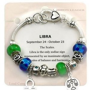 !Libra Zodiac Bracelet Sterling Silver